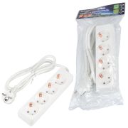 S-GCU4-1,5 WHITE Удлинитель серии Ultra, шнур 1,5м., 4 гнезда, 16A, с/з. Белый. TM Uniel