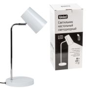 ULM-B600 6W/4500K/DIM WHITE Светильник настольный светодиодный, 6W. Сенсорный выключатель. Диммер. Белый. ТМ Uniel