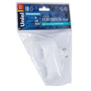 S-ES2-16O WHITE Разветвитель сетевой, б/з. 2 гнезда. 16А, 3500Вт. Белый. ТМ Uniel