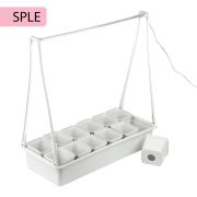 ULT-P34N-10W/SPLE IP65 WHITE 12 Набор «Минисад», светильник для растений светодиодный с подставкой. Спектр для фотосинтеза. 12 кашпо в/к, белые. TM ФитоЛето