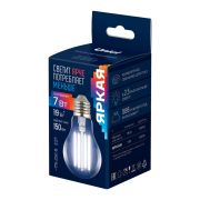 LED-A60-7W/4000K/E27/CL GLY01TR Лампа светодиодная. Форма «A», прозрачная. Серия Яркая A++. Белый свет (4000K). Картон. ТМ Uniel