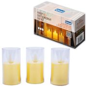 ULD-F064 WW CANDLE SET3 Фигура светодиодная «Свеча» на батарейках LR44 (в/к), в составе набора из 3 штук. 1 светодиод. Теплый белый свет. TM Uniel
