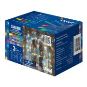 ULD-C3020-264/TTK MULTI IP44 Занавес светодиодный с эффектом мерцания, 3х2м. 264 светодиода. Разноцветный свет. Провод прозрачный. TM Uniel