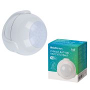 USN-A530 MS/WF WHITE Умный датчик присутствия Wi-Fi, на батарейке CR123A (н/к). 7м. 110°. Световое+PUSH оповещение. Накладной. Белый. Приложение UnielSmart. TM Uniel