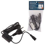 USN-Q851 150W/2P/2M BLACK Выключатель бесконтактный для подключения светильников ULI-Q151, ULI-Q951 к сети 220В. Провод 200 см, 2 контакта. Цвет черный. TM Volpe