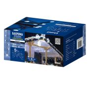 ULD-B5007-300/TBK WHITE IP67 Бахрома светодиодная с эффектом мерцания, 5м. Соединяемая. 300 светодиодов. Белый свет. Провод черный. TM Uniel