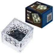 USL-F-172/PT050 ICECUBE Садовый светильник на солнечной батарее. 4 светодиода. Теплый белый свет. 1*АА Ni-Mh аккумулятор в/к. IP44. TM Uniel