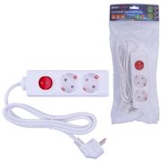 S-GCU2-1,5B WHITE Удлинитель серии Ultra, шнур 1,5м., 2 гнезда, 16A, с/з. Белый. TM Uniel