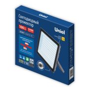 ULF-F23-100W/6500K IP65 160-240V GREY Прожектор светодиодный. Дневной свет (6500K). Корпус серый. TM Uniel