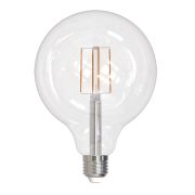 LED-G125-8W/4000K/E27/CL/SLF Лампа светодиодная. Форма «шар», прозрачная. Белый свет (4000K). ТМ Volpe