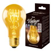 IL-V-A60-60/GOLDEN/E27 SW01 Лампа накаливания Vintage. Форма «A». Форма нити SW. Картон. ТМ Uniel