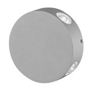 ULU-S42A-4x1W/4000K IP65 GREY Светильник светодиодный уличный. Архитектурный накладной. Белый свет (4000K). Корпус серый. TM Uniel