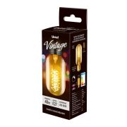 IL-V-L45A-40/GOLDEN/E27 CW01 Лампа накаливания Vintage. Форма «цилиндр», длина 113 мм. Форма нити CW. Картон. ТМ Uniel