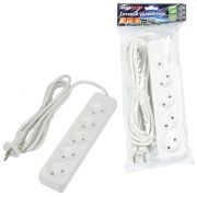 S-CU5-3 WHITE Удлинитель серии Ultra, шнур 3м., 5 гнезд, 10A, б/з. Белый. TM Uniel