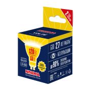 LED-JCDR-13W/3000K/GU10/NR Лампа светодиодная. Форма «JCDR», матовая. Серия Norma. Теплый белый свет (3000K). Картон. ТМ Volpe