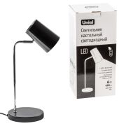 ULM-B600 6W/4500K/DIM BLACK Светильник настольный светодиодный, 6W. Сенсорный выключатель. Диммер. Черный. ТМ Uniel