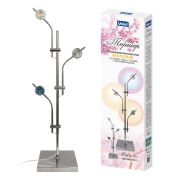 ULM-T640 3x2W/3000K CHROME MULTICOLOR Торшер напольный светодиодный, c регулировкой наклона, с линзами. Сменные светофильтры в/к. Механический выключатель. Металл. Хром. ТМ Uniel