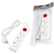 S-GCU3-1,5B WHITE Удлинитель серии Ultra, шнур 1,5м., 3 гнезда, 16A, с/з. Белый. TM Uniel