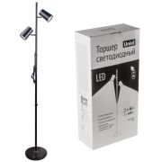ULM-T600 2х6W/4500K/DIM BLACK Торшер напольный светодиодный, 2х6W. Сенсорный выключатель. Диммер. Черный. ТМ Uniel