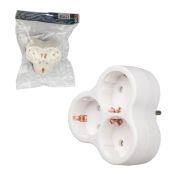 S-GES3-16F WHITE Разветвитель сетевой, с/з. 3 гнезда. 16А, 3500Вт. Белый. ТМ Uniel