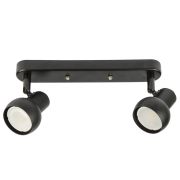 DLC-S621 GU10x2 BLACK Светильник декоративный накладной, серия Sotto. Без лампы, цоколь GU10x2шт. Металл. Черный. TM Fametto