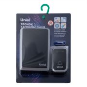 UDB-017W-R1T1-38S-150M-BL/SL Звонок беспроводной. Радиус действия 150м. Черный с серебристым. ТМ Uniel
