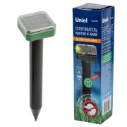 UDR-S21 SOL GREEN Устройство для отпугивания кротов и змей, на солнечной батарее. Постоянная частота вибрации. Аккумулятор в/к. IP44. Зеленый. TM Uniel