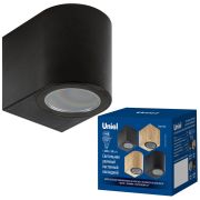 UUL-P51A 6W/GU10 IP65 BLACK Светильник уличный, под лампу GU10. Архитектурный накладной. Корпус черный. TM Uniel