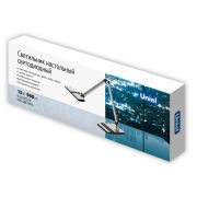ULM-D110 15W/3000-6500K/DIM SILVER Светильник настольный светодиодный с беспроводной зарядкой телефонов. Сенсорный выключатель. Диммер. Серебристый. TM Uniel
