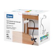 ULM-D501 4W/4000K ORANGE Светильник настольный светодиодный «прищепка». Механический выключатель. Оранжевый. TM Uniel