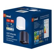 ULU-S56B-2x3W/3000K+4000K+6000K IP65 WHITE Светильник светодиодный уличный. Архитектурный накладной. С переключателем цвета свечения. Теплый(3000K)/Белый(4000K)/Дневной(6000K). Корпус белый. TM Uniel