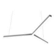 ULO-K14А 150W/5000K/L115 IP40 SILVER Светильник линейный светодиодный подвесной. Y-образный, 115см. Белый свет (5000К). 18300Лм. Алюминий. Цвет серебро. TM Uniel