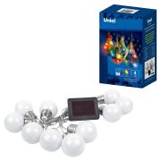 USL-S-126/PT1800 FROST BULBS Садовая гирлянда на солнечной батарее «Матовые лампочки». 10 светодиодов. Теплый белый свет. 1*АА Ni-Mh аккумулятор в/к. IP44. TM Uniel