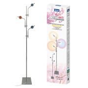ULM-T641 3x2W/3000K CHROME MULTICOLOR Торшер напольный светодиодный, c регулировкой наклона, с линзами. Сменные светофильтры в/к. Механический выключатель. Металл. Хром. ТМ Uniel