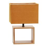 UML-B401 E27 ORANGE/WOOD Светильник настольный декоративный под лампу Е27, 40W. Механический выключатель. Оранжевый. ТМ Uniel
