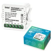 UCH-A302 2C/DIM/WF WHITE Умный диммер-выключатель Wi-Fi. 2 канала. 100-240В. 2*150Вт. Встраиваемый. Голосовое управление+приложение UnielSmart. TM Uniel