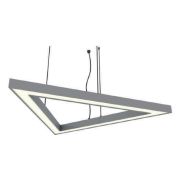 ULO-K11А 80W/5000K/T100-75 IP40 SILVER Светильник линейный светодиодный подвесной. Треугольник, 100х75см. Белый свет (5000К). 9760Лм. Алюминий. Цвет серебро. TM Uniel
