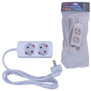 S-GCU2-1,5 WHITE Удлинитель серии Ultra, шнур 1,5м., 2 гнезда, 16A, с/з. Белый. TM Uniel