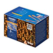 ULD-C3020-160/DTA AMBER IP20 Занавес светодиодный, 3х2м. 160 светодиодов. Янтарный свет. Провод прозрачный. TM Uniel