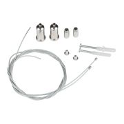 UFL-H02 SILVER 200 POLYBAG Комплект крепления для подвесного монтажа накладных светильников. Два тросика с креплениями длиной 2м. ТМ Uniel
