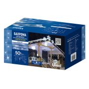 ULD-B50006-880/TTK WHITE IP44 Бахрома светодиодная с эффектом мерцания, 50м. Соединяемая. 880 светодиодов. Белый свет. Провод прозрачный. ТМ Uniel