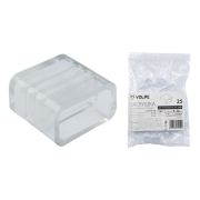 UCW-Q220 K12 CLEAR 025 POLYBAG Изолирующий зажим (заглушка) для светодиодной ленты 5050, 12-14 мм, цвет прозрачный, 25 штук в пакете