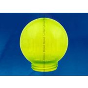 UFP-P250В GREEN Рассеиватель призматический (с насечками) в форме шара для садово-парковых светильников. Диаметр - 250мм. Тип соединения с крепежным элементом - посадочный. Материал - САН-пластик. Цвет - зеленый. Упаковка - 4 шт. в групповой картонн