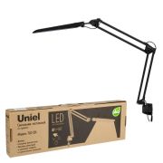 TLD-524 Black/8W/Светильник настольный на струбцине/LED/500Lm/4500K/Dimmer/Цвет-черный