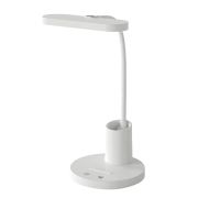 ULM-D603 10W/3000-6000K/DIM WHITE Светильник настольный светодиодный с подставкой под канцелярские принадлежности. Сенсорный выключатель. Диммер. Белый. TM Uniel