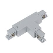 UBX-A31 SILVER 1 POLYBAG Соединитель для шинопроводов Т-образный. Правый. Внешний. Трехфазный. Цвет — серебряный. Упаковка — полиэтиленовый пакет.