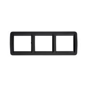 Рамка тройная горизонтальная CLASSICO черная 2303HB IN HOME