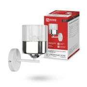 Светильник настенный под лампу AURA TESO-WH-E27 1хЕ27 прозрачный плафон, белый корпус IN HOME