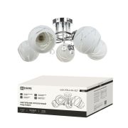 Люстра под лампу AURA PERLA-WH-5E27 5хЕ27 матовый плафон хромированный корпус IN HOME