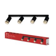 Светильник потолочный НПБ СПОТ-4xGU10-AR-BL под GU10 595x55x135мм черный IN HOME